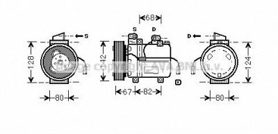 AVA QUALITY COOLING dwk037 -  Компрессор, кондиционер